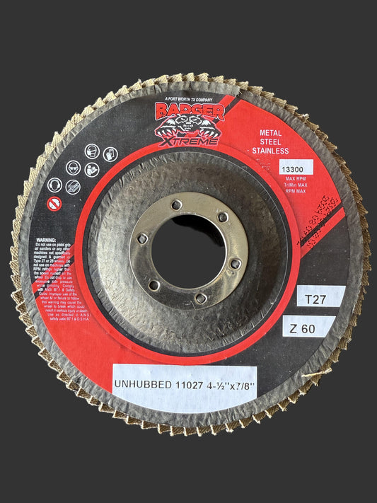 Badger Xtreme 4 1/2" 7/8" - 10 to a Box - UNHUBBED