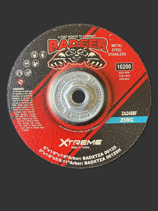 Badger Xtreme 6" x 7/8 Arbor - Box of 10